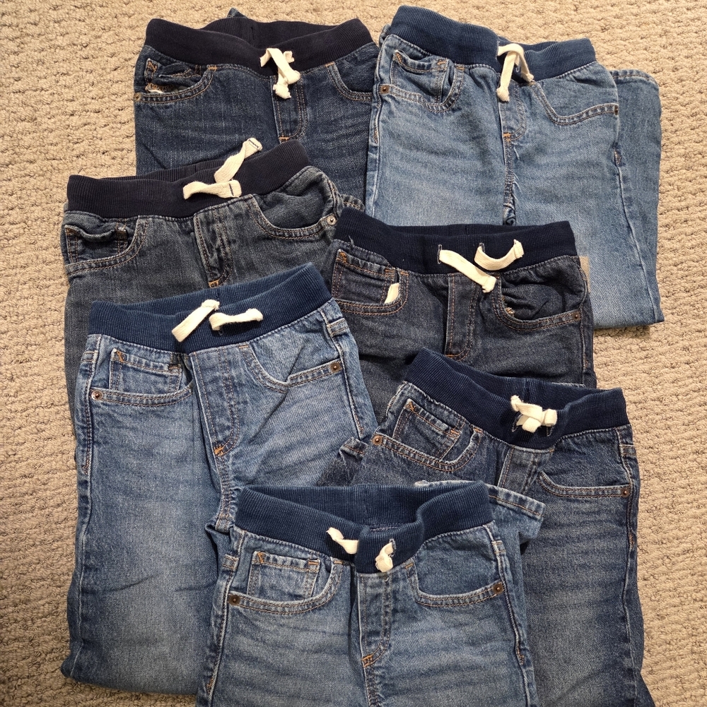 Gap Kids Size 5 Years Blue Denim Jeans 7 Total Pairs